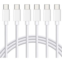 3Pack 6FT 60W USB C Charger Cable  white