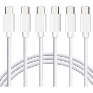 3Pack 6FT 60W USB C Charger Cable  white