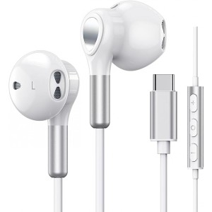 Headphones with USB C In-Ear Headphones White