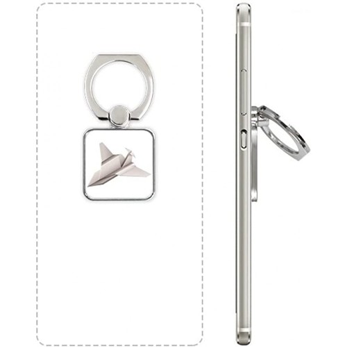 Geometric Aircraft Pattern Square Cell Phone Ring Stand Holder